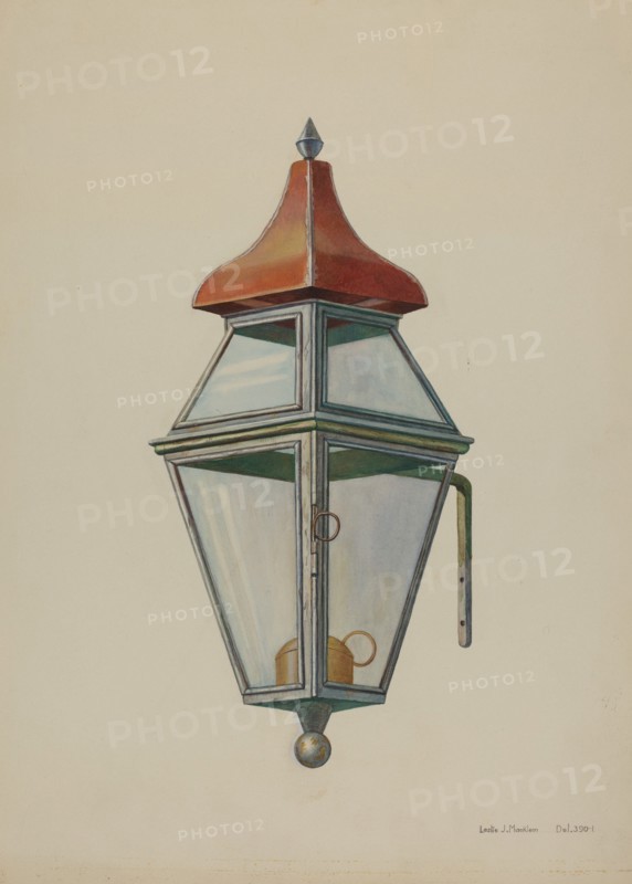 Bracket Lamp, c. 1939. Creator: Leslie Macklem.