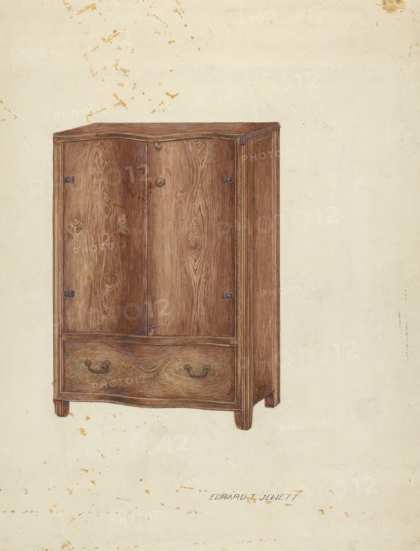 Cupboard, c. 1953. Creator: Edward Jewett.