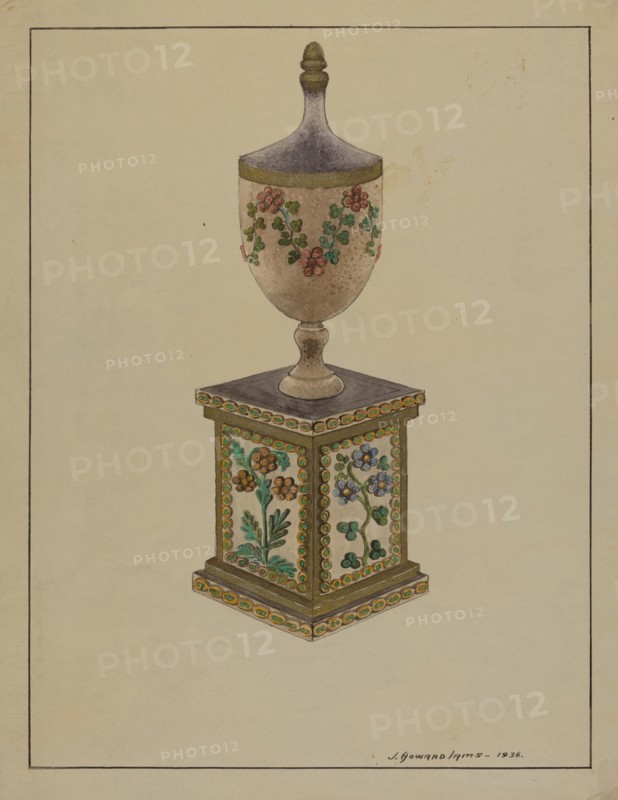 Wooden Mantel Ornament, c. 1936. Creator: J. Howard Iams.