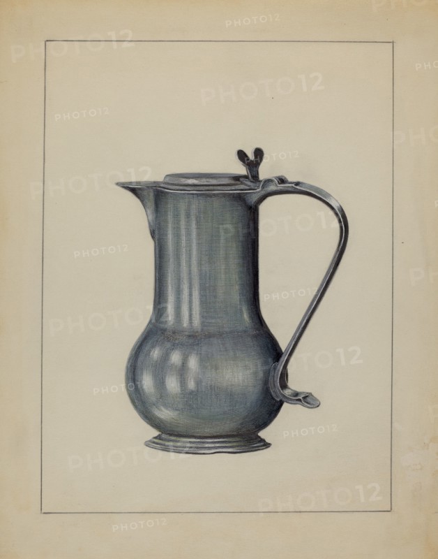 Pewter Coffee Pot, 1936. Creator: Holger Hansen.