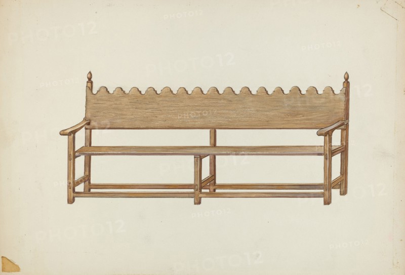 Mission Bench, 1935/1942. Creator: Edward Jewett.