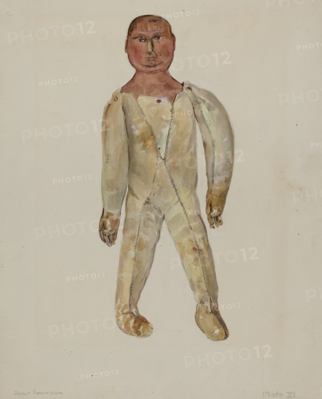 Leather Bodied Doll, c. 1936. Creator: Jane Iverson.