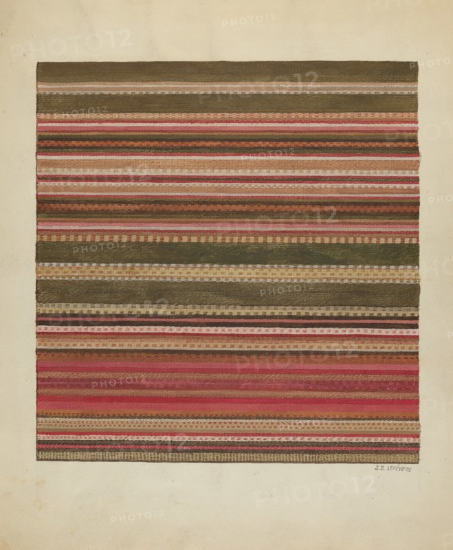 Handwoven Carpet, c. 1936. Creator: Jules Lefevere.