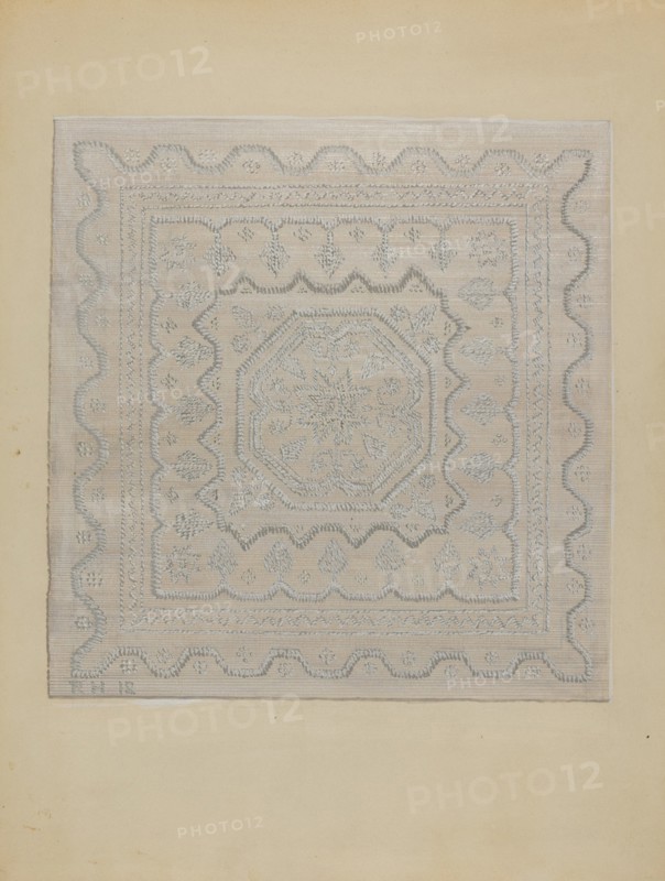 Candlewick Coverlet (Woven), 1935/1942. Creator: Jules Lefevere.