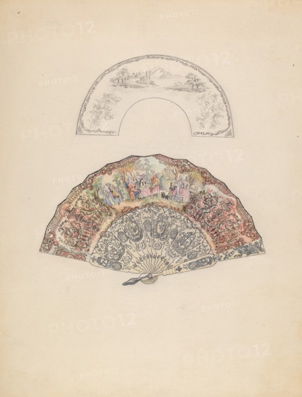 Fan, c. 1936. Creator: Rosalia Lane.