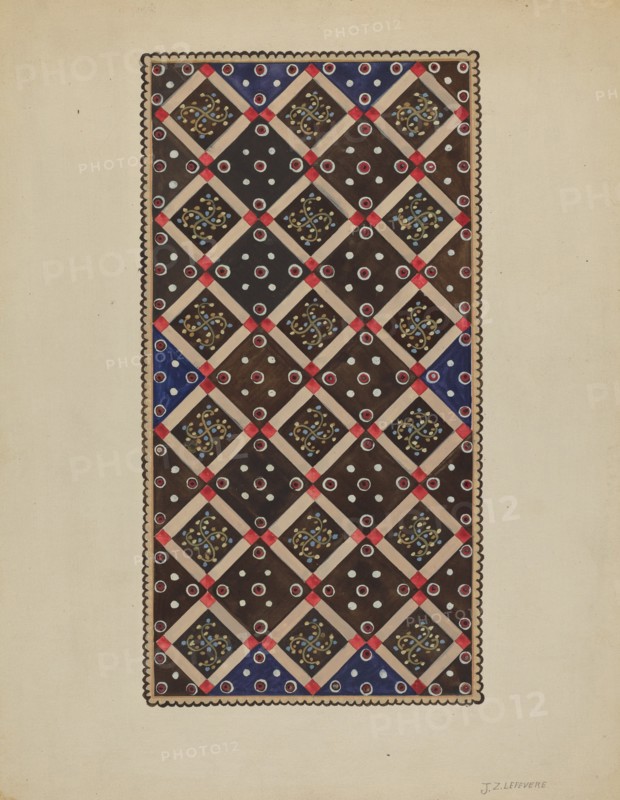 Button Rug, c. 1936. Creator: Jules Lefevere.