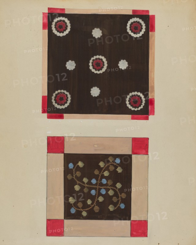 Button Rug, c. 1936. Creator: Jules Lefevere.