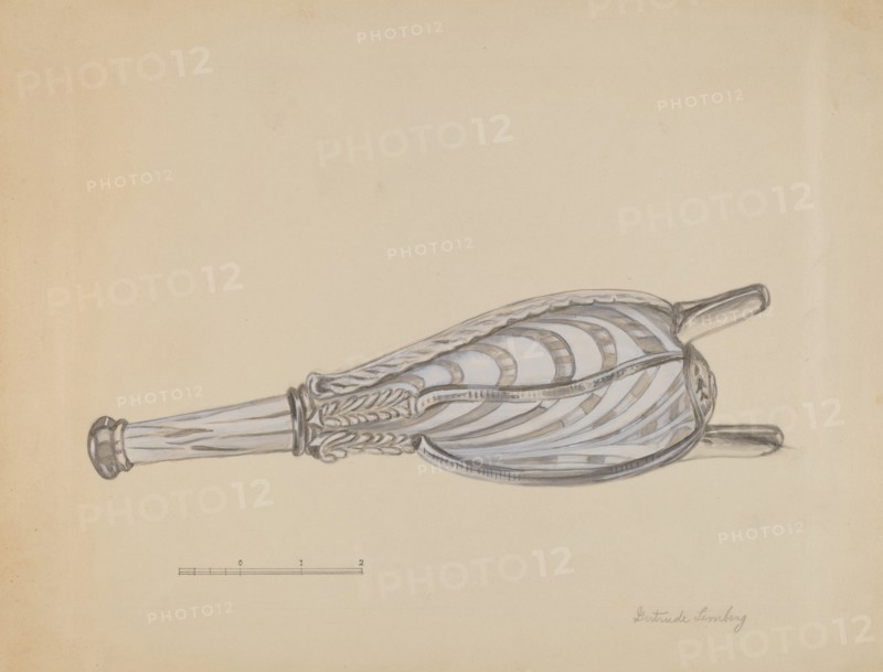 Bellows Bottle, c. 1936. Creator: Gertrude Lemberg.