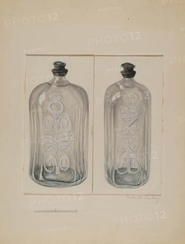 Cordial Bottle, c. 1936. Creator: Gertrude Lemberg.