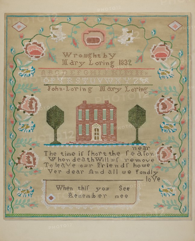 Sampler, c. 1937. Creator: Katherine Hastings.