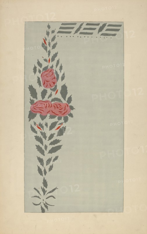 Stencilled Wall (Detail), c. 1937. Creator: Ray Holden.
