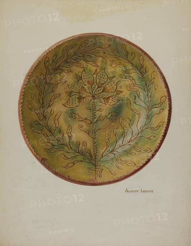 Pa. German Plate, c. 1937. Creator: Albert J. Levone.