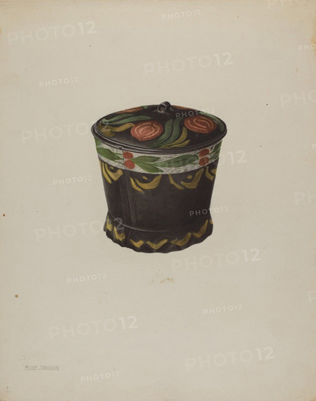Toleware Sugar Bowl, c. 1938. Creator: Philip Johnson.