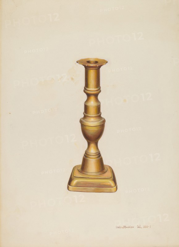 Candlestick, c. 1938. Creator: Leslie Macklem.