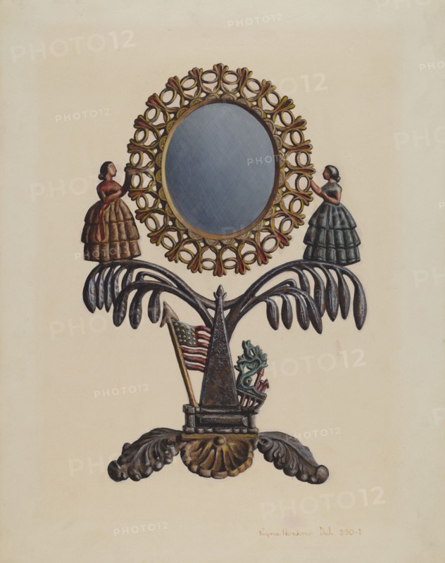 Jenny Lind Mirror, c. 1939. Creator: Regina Henderer.