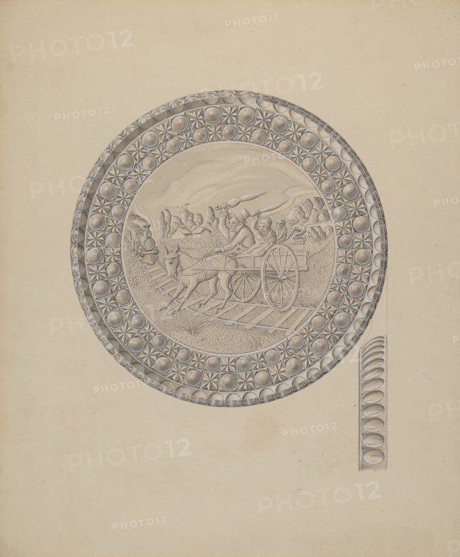Glass Tray, c. 1939. Creator: Henry Moran.