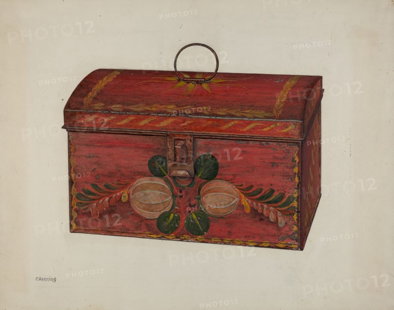 Toleware Box, c. 1940. Creator: Charles Henning.