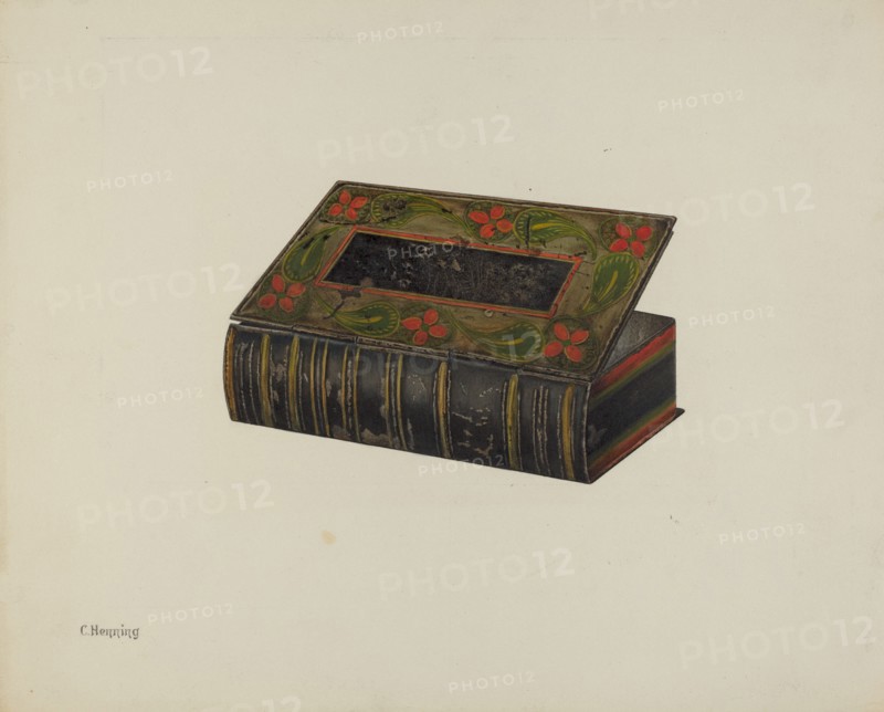 Toleware Trinket Box, c. 1940. Creator: Charles Henning.