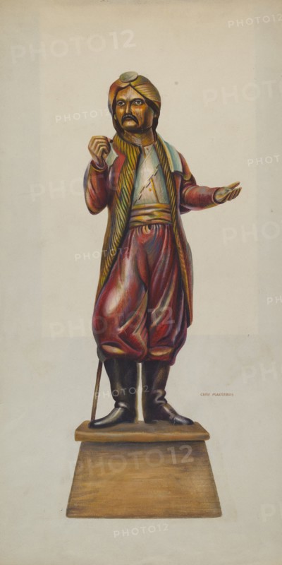 Cigar Store Figure, c. 1937. Creator: Chris Makrenos.