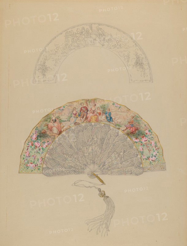 Fan, c. 1936. Creator: Rosalia Lane.