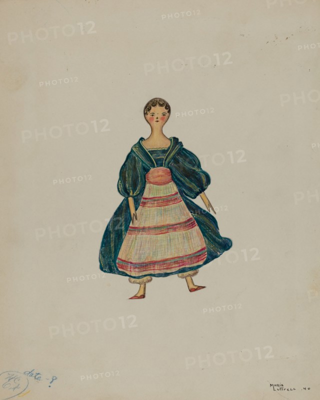 Wooden Doll, 1940. Creator: Marie Lutrell.