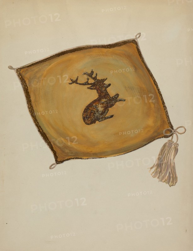 Cushion Top, c. 1936. Creator: Florence Huston.