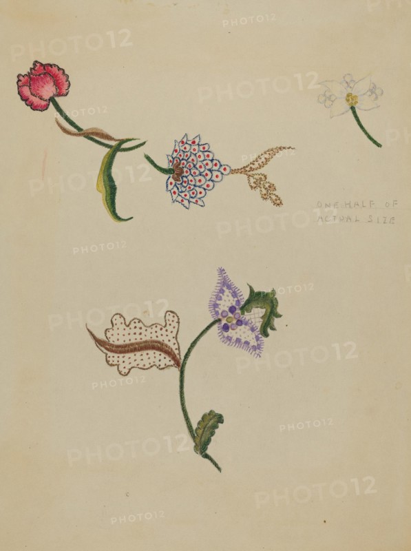 Crewel Embroidery, c. 1936. Creator: Fanchon Larzelere.