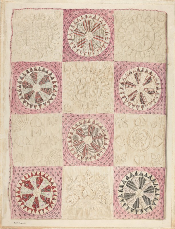 Wheel of Fortune Quilt, c. 1940. Creator: Edith Magnette.