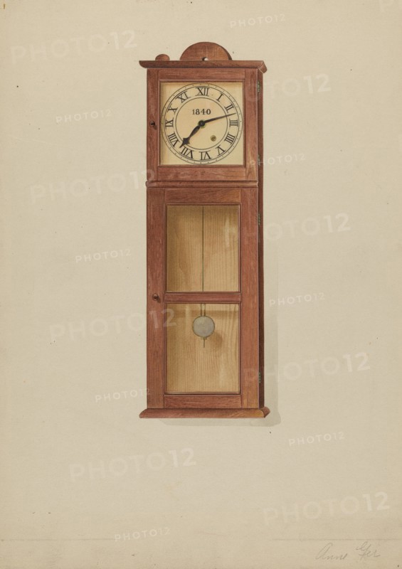 Shaker Wall Clock, 1936. Creator: Anne Ger.