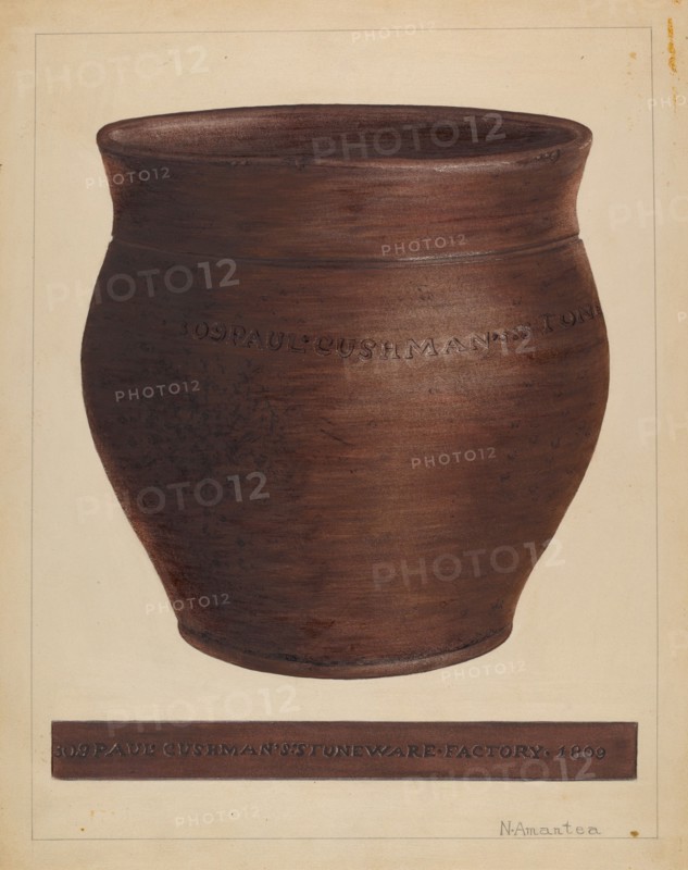 Stoneware Jar, 1935/1942. Creator: Nicholas Amantea.