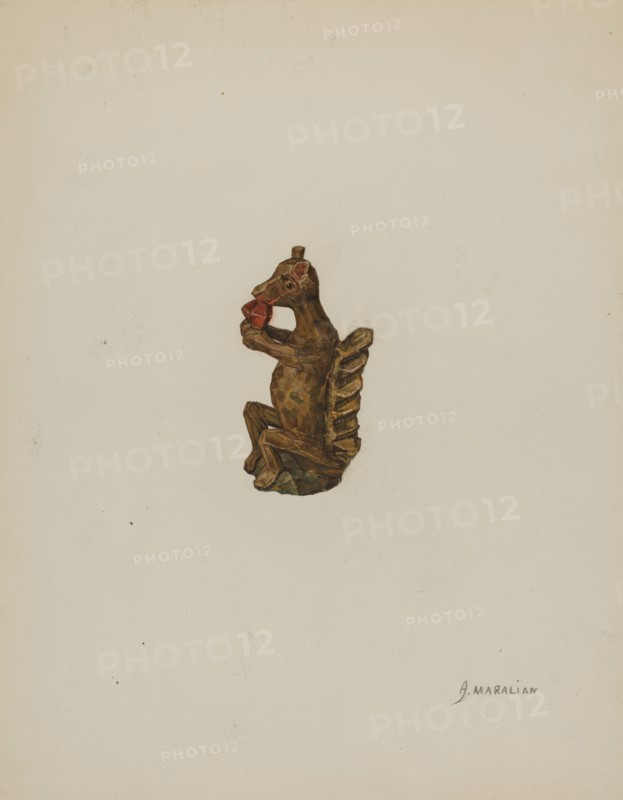 Pa. German Squirrel Figurine, 1935/1942. Creator: Arsen Maralian.