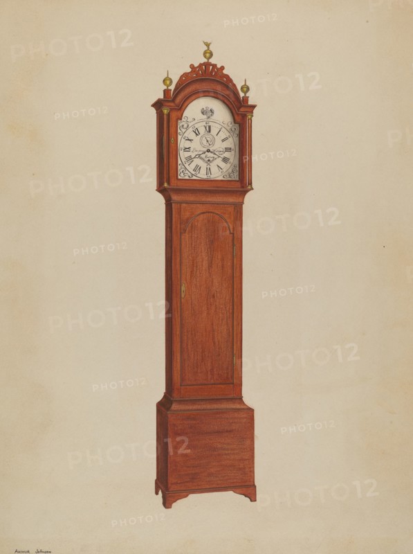 Clock, c. 1938. Creator: Arthur Johnson.