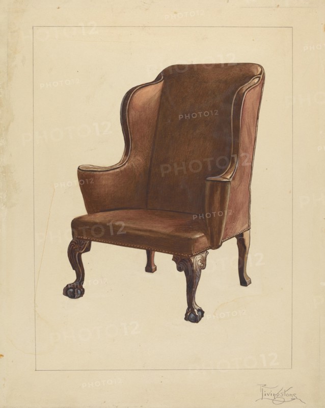 Wing Chair, c. 1940. Creator: Rolland Livingstone.