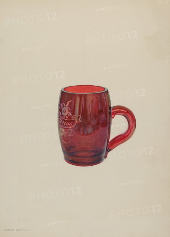 American "Bohemian" Glass Mug, c. 1939. Creator: Frank M Keane.