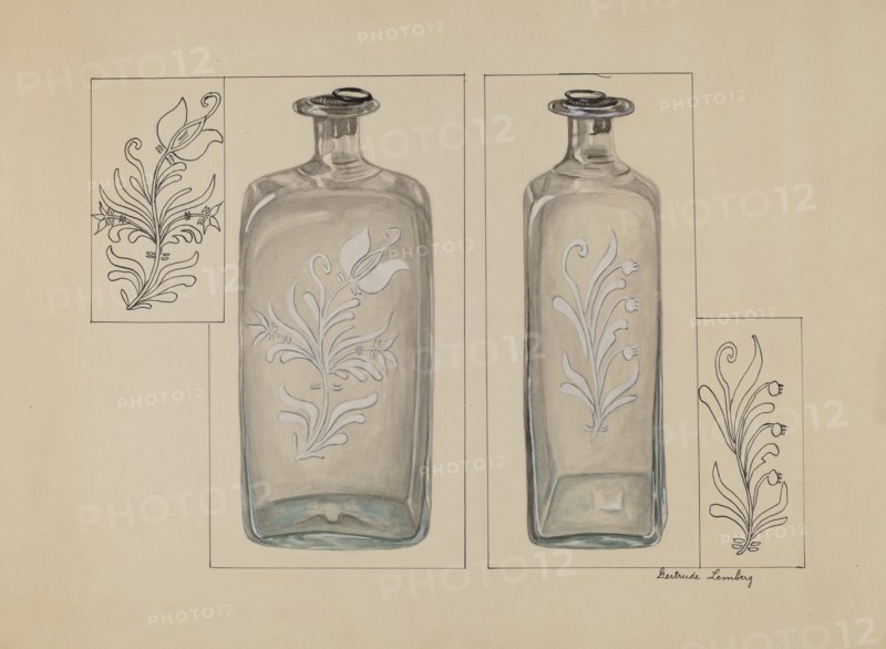 Liquor Bottle, c. 1936. Creator: Gertrude Lemberg.