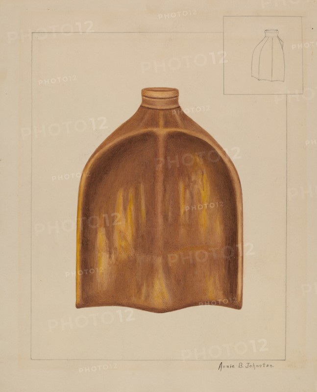 Pottery Foot Warmer, c. 1937. Creator: Annie B Johnston.