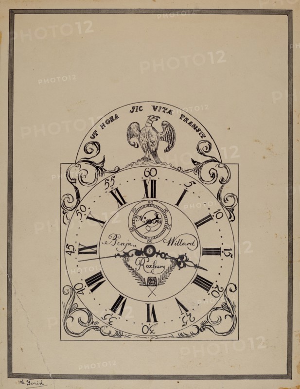 Clock, c. 1938. Creator: Nicholas Gorid.