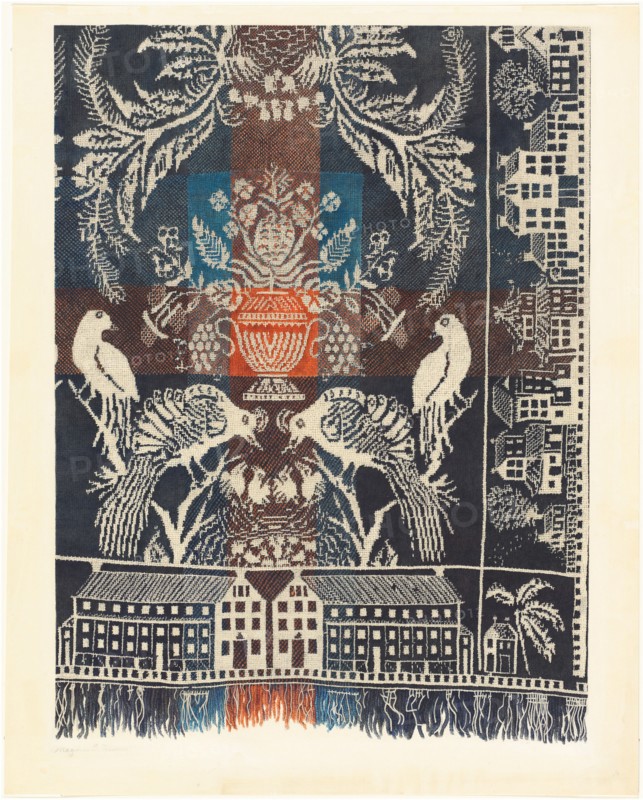 Boston Town Coverlet, 1935/1942. Creator: Magnus S. Fossum.