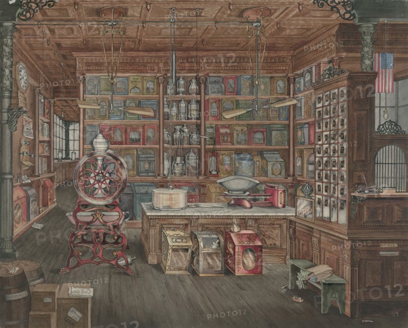 Grocery Store, 1935/1942. Creator: Perkins Harnly.