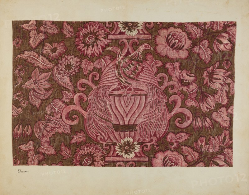 Printed Cotton, c. 1940. Creator: Joseph Lubrano.