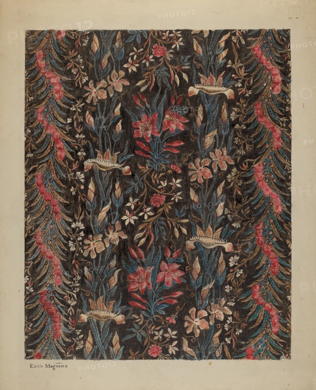 Printed Cotton, c. 1939. Creator: Edith Magnette.