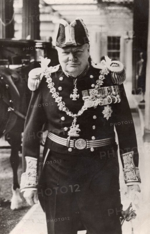 Churchill in Admiral's uniform, 1946. Creator: Unknown.