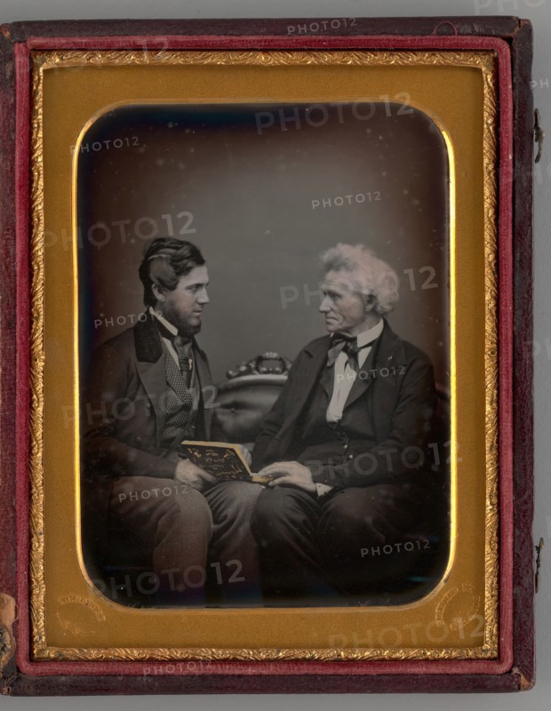 Untitled (Portrait of Two Seated Men), 1857. Creator: Abraham G. Demarest.