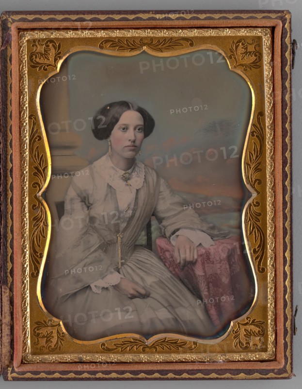 Untitled (Portrait of Seated Woman), 1858. Creators: Albert Sands Southworth, Josiah Johnson Hawes.