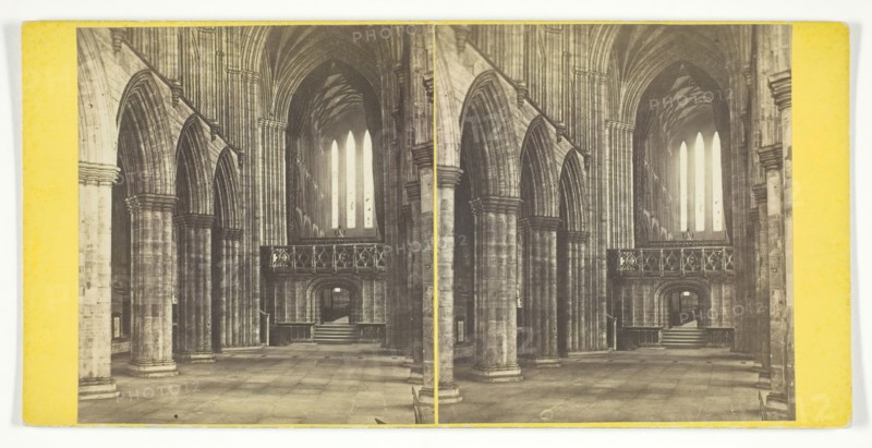 Glasgow Cathedral - The Nave, 1867. Creator: Archibald Burns.