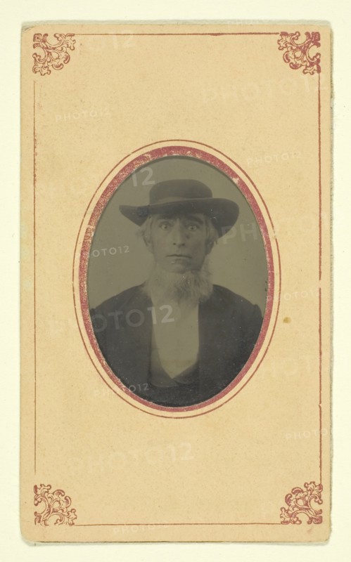 Untitled (Portrait of a Bearded Man with Hat), 1840-1900. Creator: Unknown.