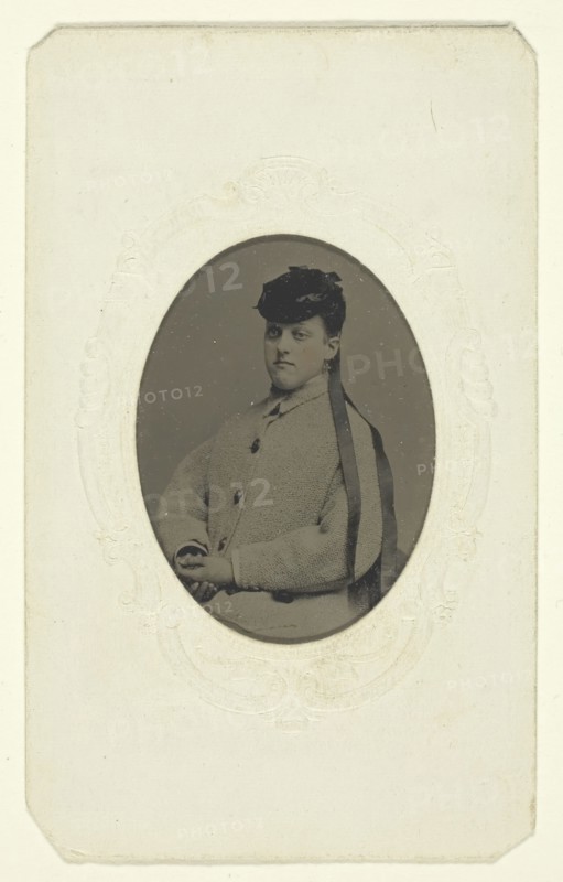 Untitled (Portrait of a Woman in a Hat), 1840-1900. Creator: Unknown.