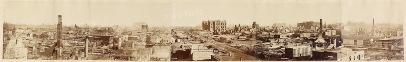 Untitled (Chicago after the Chicago Fire), 1871. Creator: George N. Barnard.