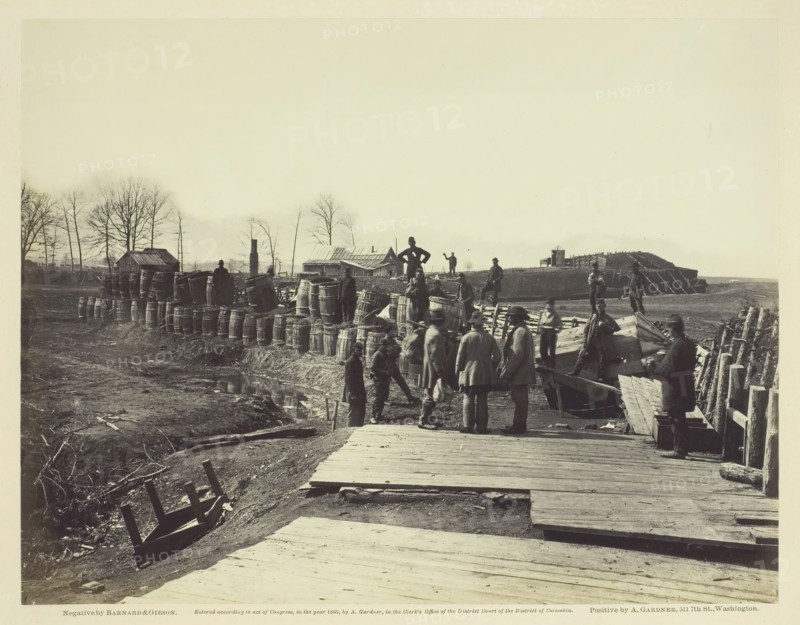 Fortifications at Manassas, March 1862. Creators: Barnard & Gibson, George N. Barnard, James F. Gibson.