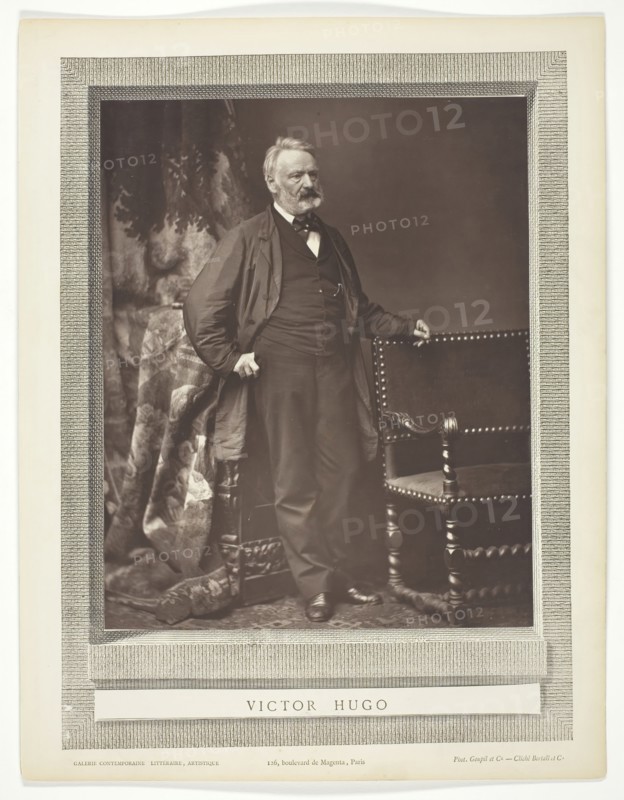 Victor Hugo (French novelist, playwright, and poet, 1802-1885), 1875/76. Creator: Bertall et Cie.
